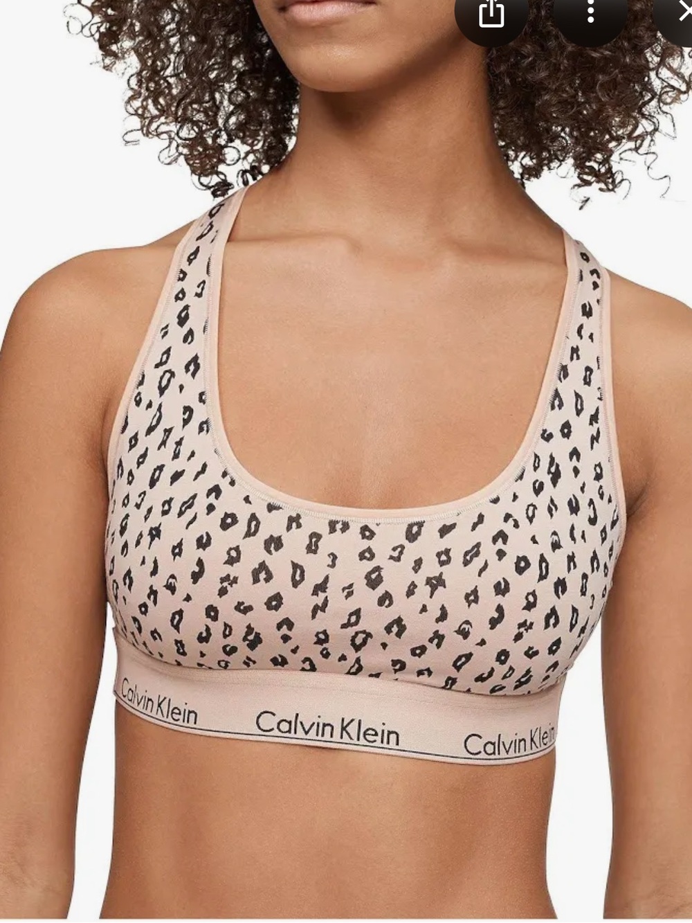 Calvin Klein Leopard Cotton Bralette
